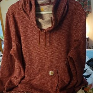 XXL Carhartt Cowl Neck Newberry Hoodie Sweatshirt, Wine Colored, EUC